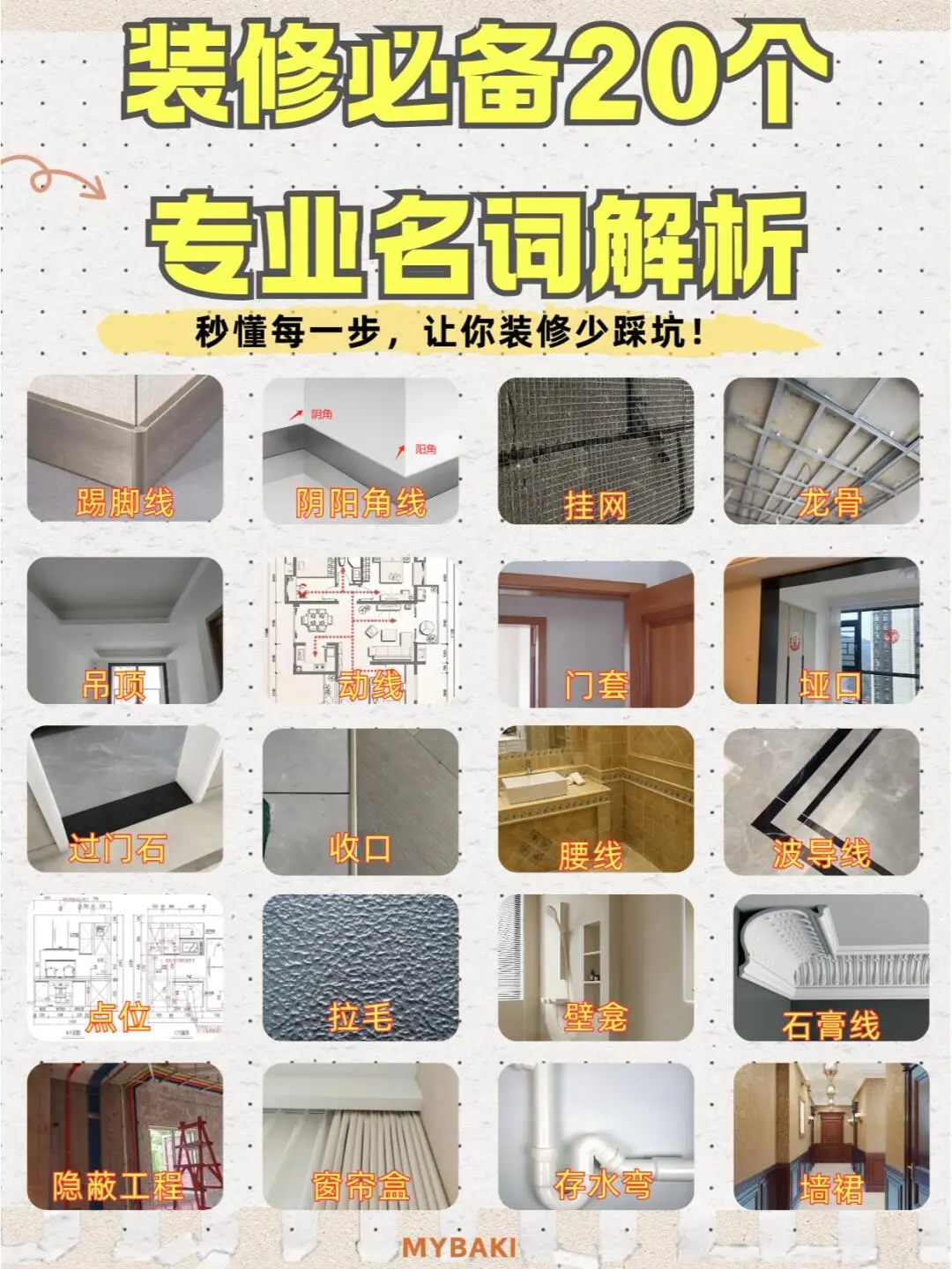 南昌家庭装修装饰公司，20个常见的装修名词及其作用，让装修小白也能轻松上手~